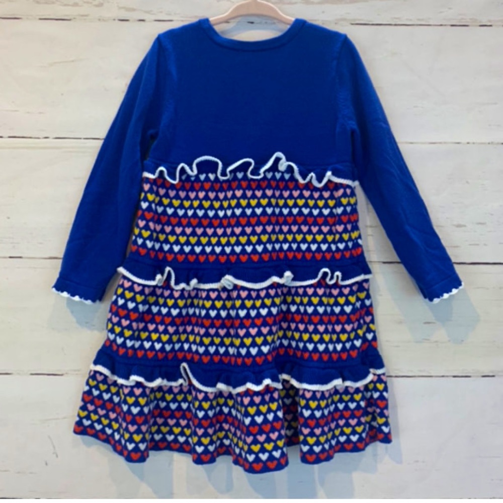 Hanna Anderson Sweater Dress Hearts & Ruffles